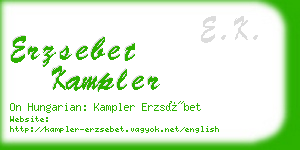 erzsebet kampler business card